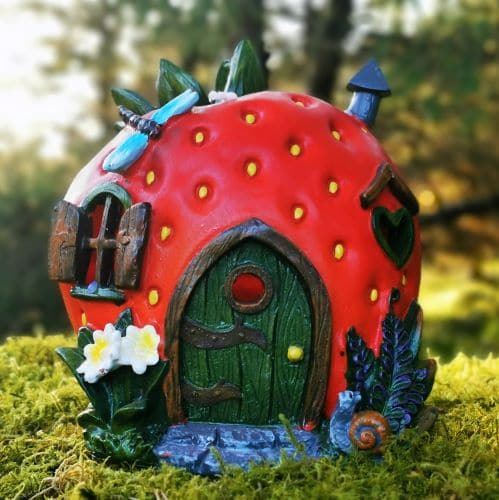 strawberry fairy house