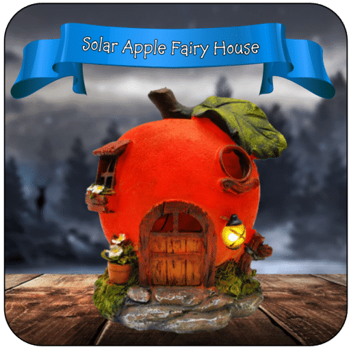 solar apple fairy house