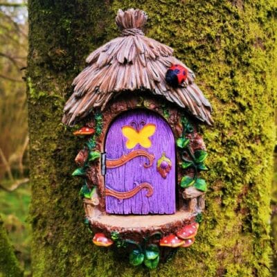 purple opening door fairy landing pad