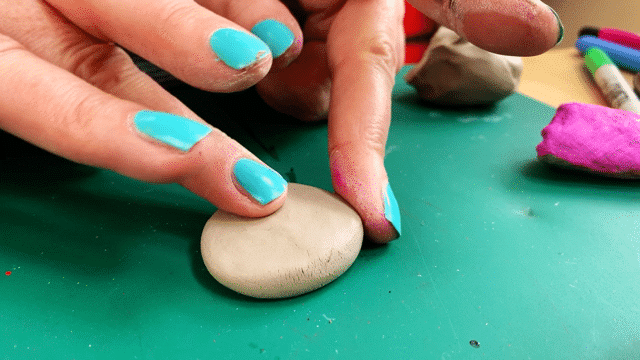 Make a stepping stone from air drying clay.