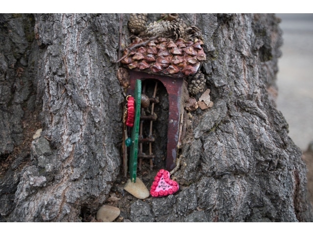 handmade wooden fairy gate