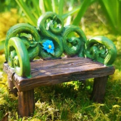 miniature fairy garden bench