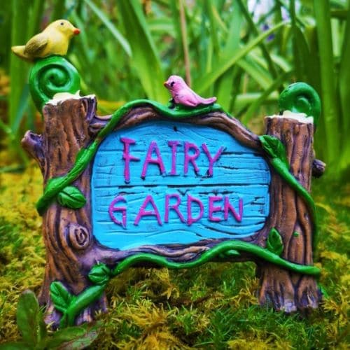 miniature fairy garden sign