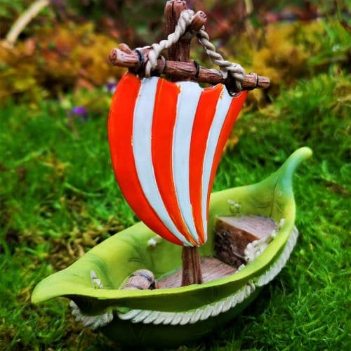 miniature fairy garden boat