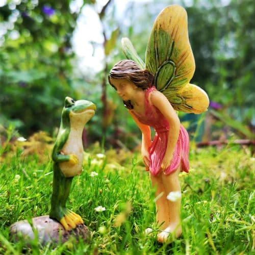frog and fairy ornament