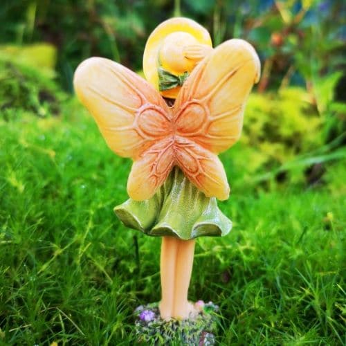 the rear of the fairy ornament
