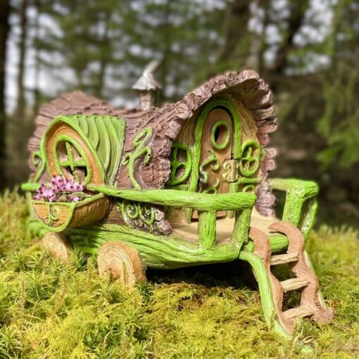 fairy garden gypsy wagon