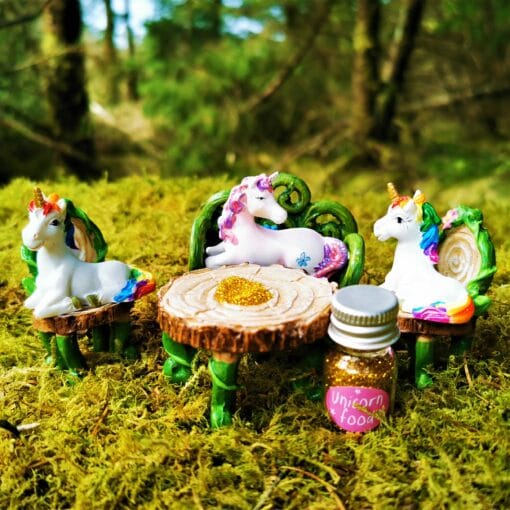 unicorn ornament figurine set