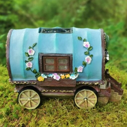 wagon fairy garden ornament