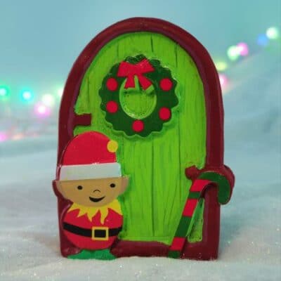 Christmas elf fairy door