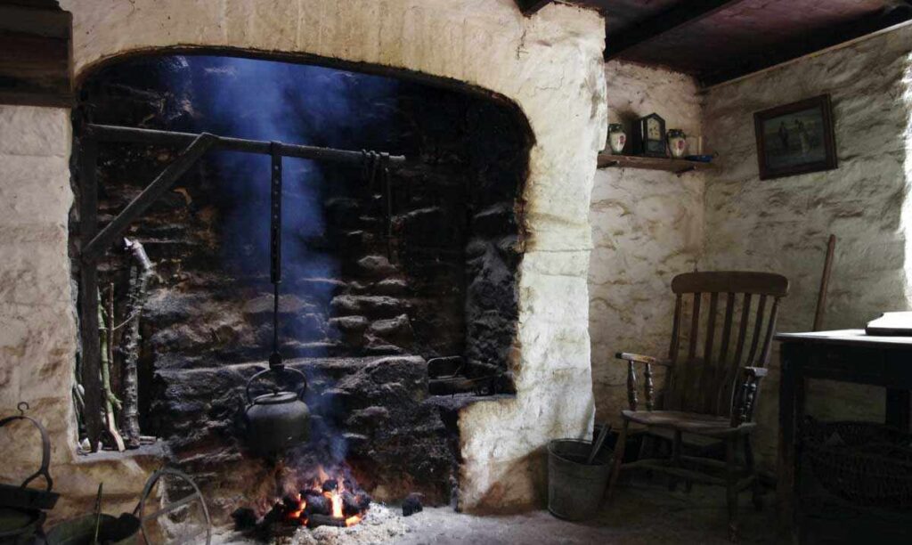 old Irish fireplace