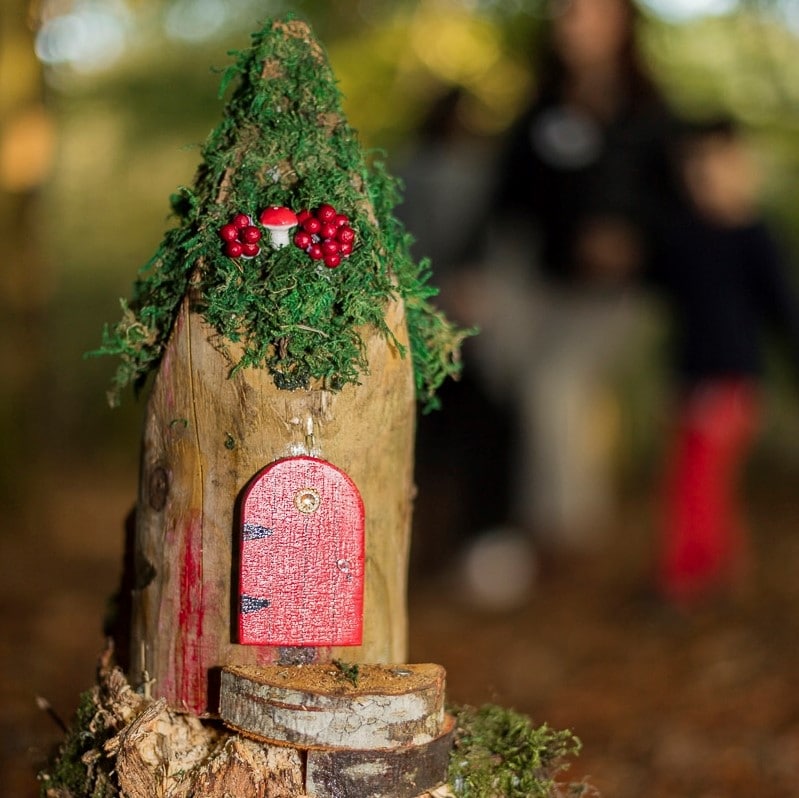miniature fairy house at Erica's forest