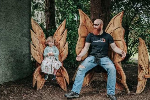 Handmade wooden fairy seats