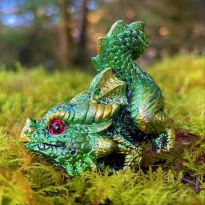 green dragon figurine