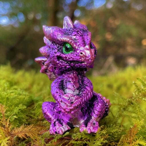 Purple dragon figurine