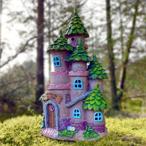 fairy castle ornament in the woods