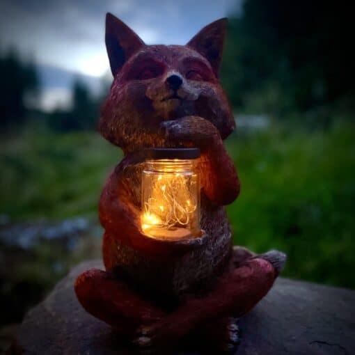 solar fox Garden ornament
